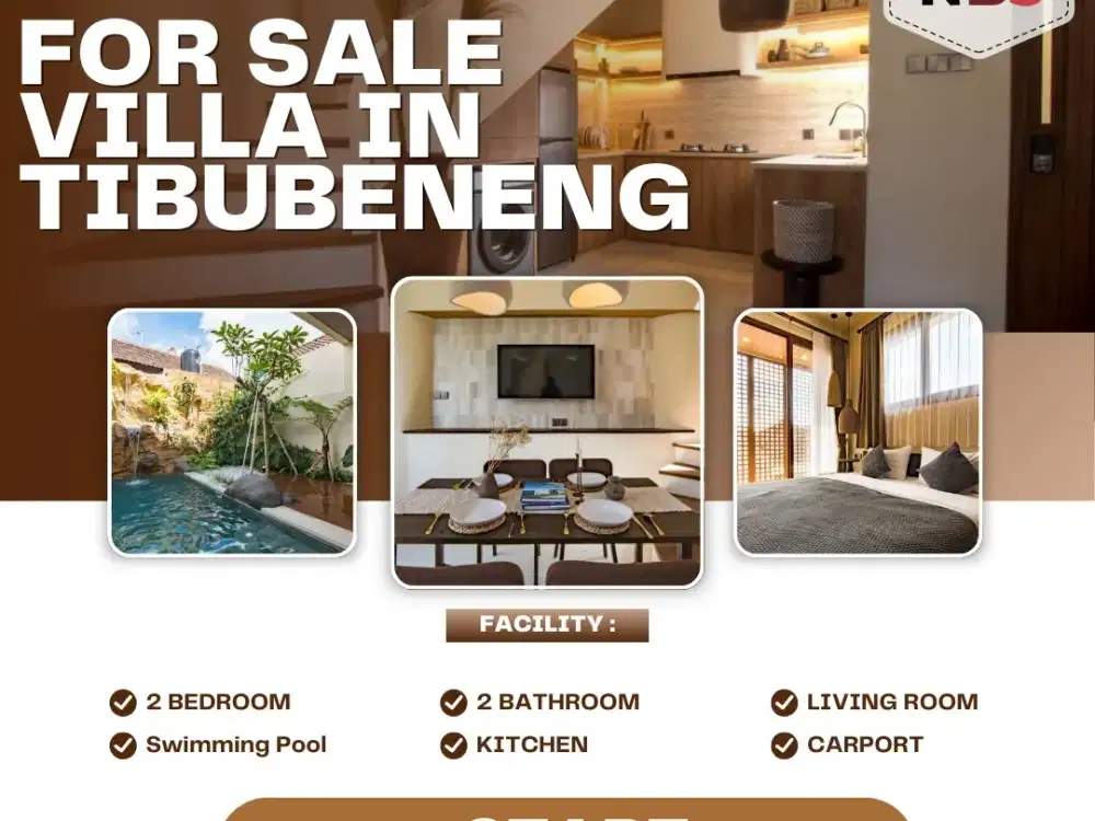 Dijual Villa Minimalis yang Baru Selesai dengan Suasana Wabi-Sabi