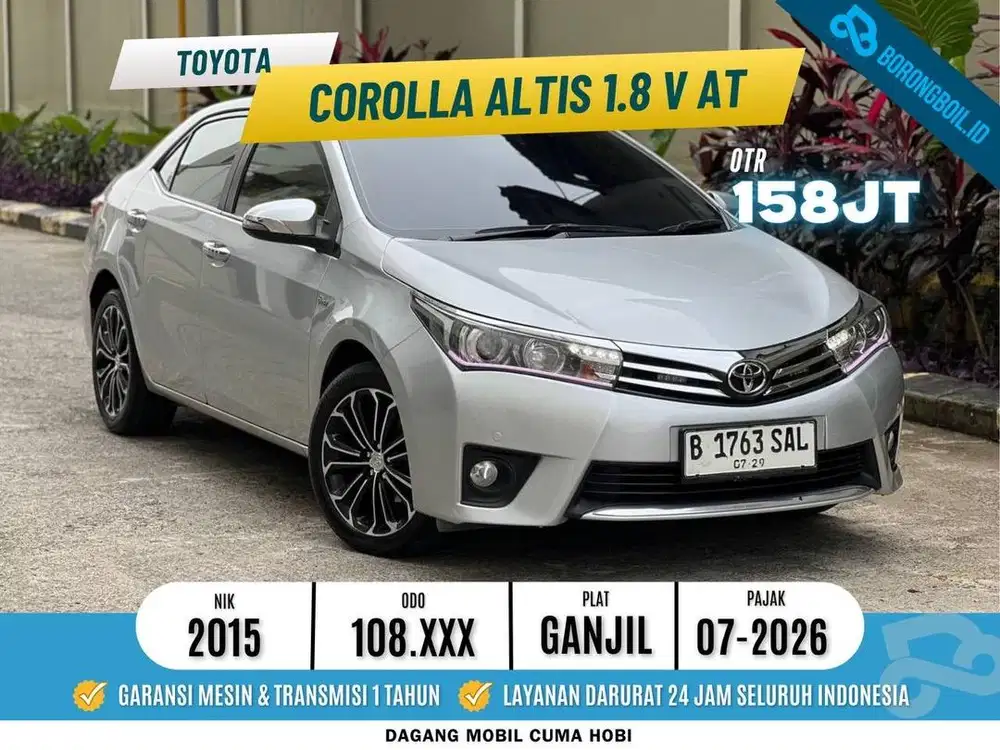 COROLLA ALTIS 1.8 V AT 2015 SILVER KM 108rb