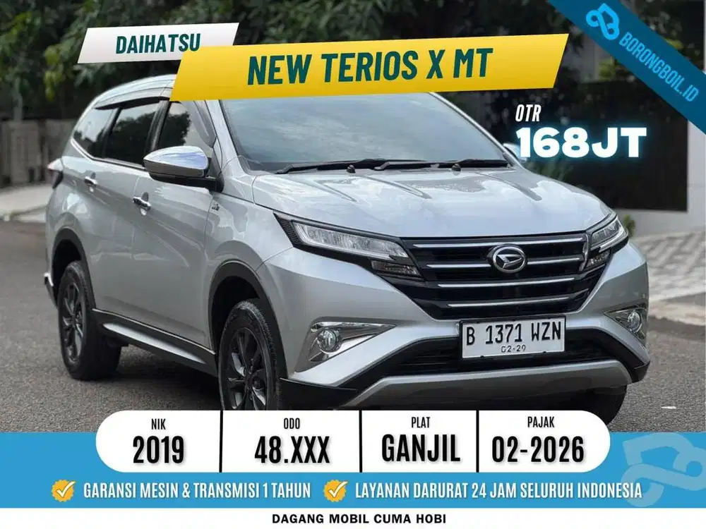 LOW KM DAIHATSU TERIOS X MT 2019 FULLSET SIAP PAKAI