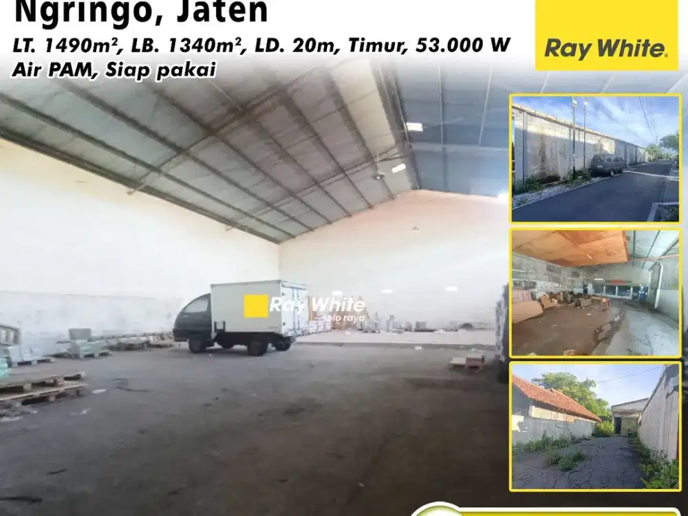 Dijual Gudang Siap Pakai di Ngringo Jaten Palur