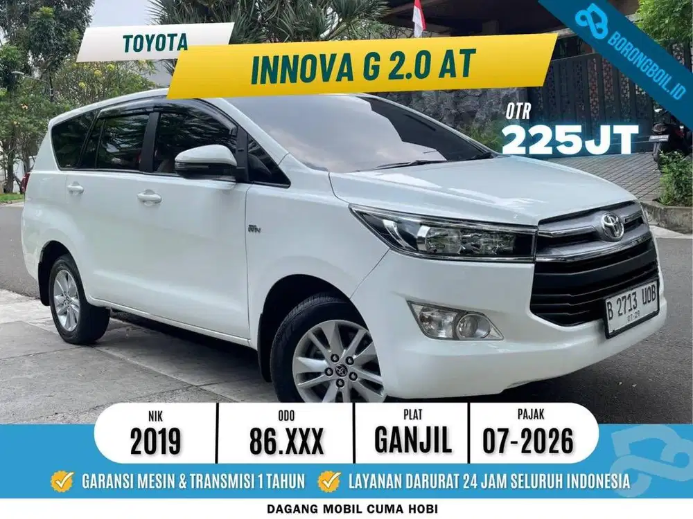 TDP 5JT TOYOTA INNOVA G 2.0 AT 2019 PAJAK PANJANG