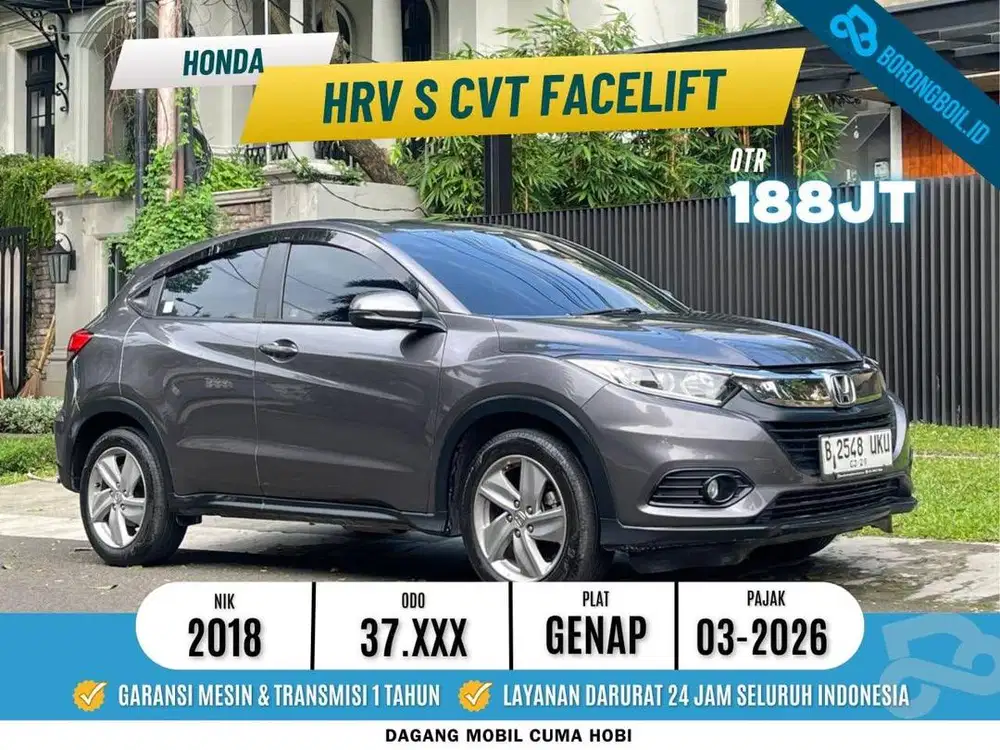 KM 37RB HONDA HRV S MATIC 2018 FACELIFT SIAP PAKAI