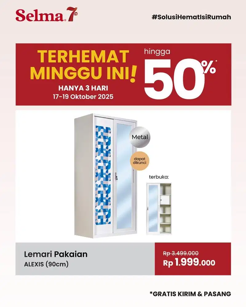 Lemari Pakaian Metal