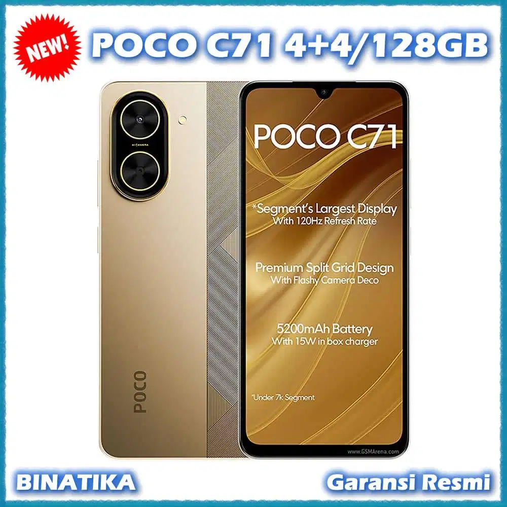 (Baru) Xiaomi POCO C71 4+4/128GB Original Garansi Resmi