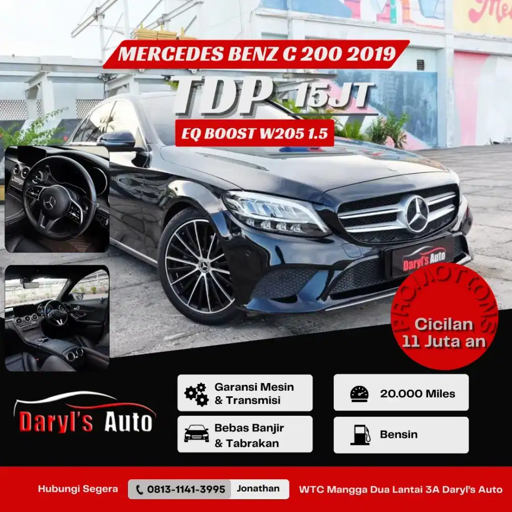 [ LOW KM ] Mercedes Benz C200 EQ Boost 2019 W205