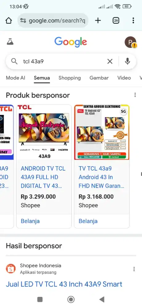 Android TCL 43in. Digital TV. Bluetooth.