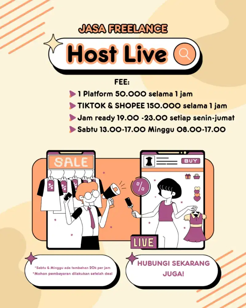 JASA HOST LIVE FREELANCE
