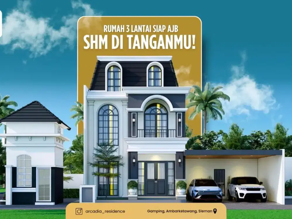 TINGGAL NYAMAN DI RUMAH 3 LANTAI AMERICAN CLASSIC!