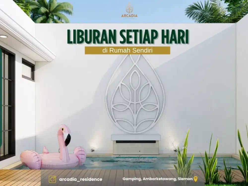 RUMAH 3 LANTAI DENGAN ATTIC ROOM & PRIVAT POOL, LIMITED!!