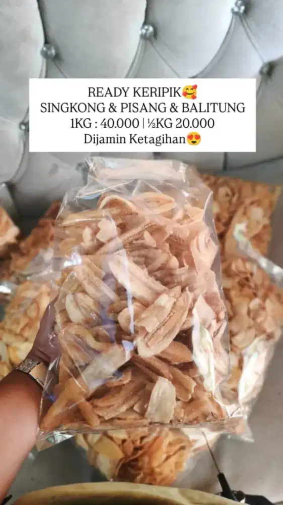 Kripik pisang, kripik singkong