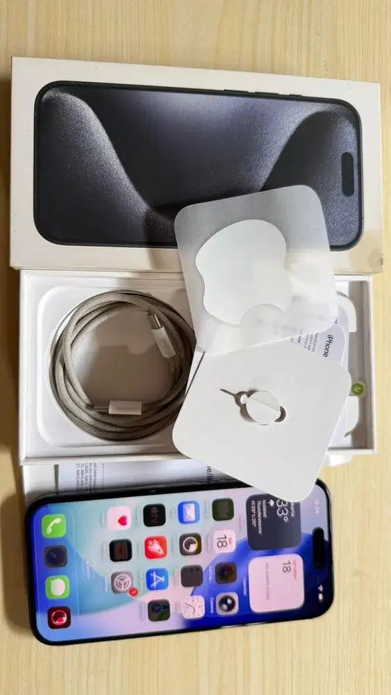 Iphone 15 pro 128gb blue titanium