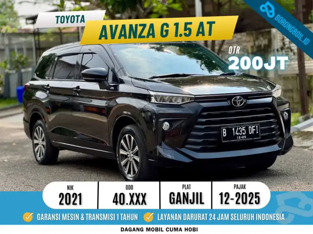 Toyota Avanza G 1.5 AT 2021 FACELIFT  TDP 10jt