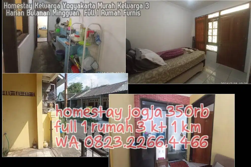 Homestay Keluarga Yogyakarta Murah Keluarga 3 Harian Bulanan Mingguan