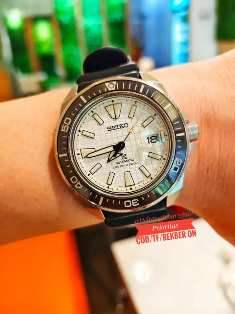 Seiko Prospex King Samurai White Waffle Dial Automatic Saphire Fullset