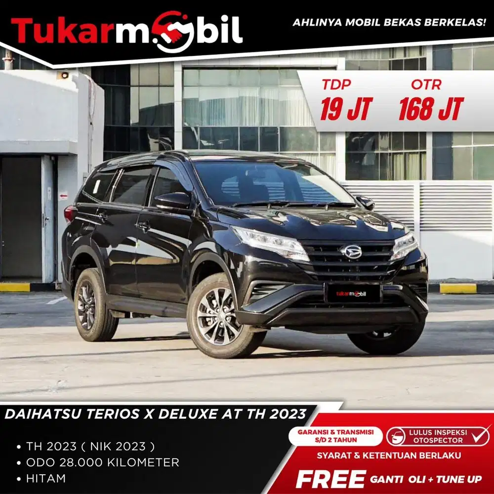 [BERGARANSI] DAIHATSU TERIOS X DELUXE METIK TAHUN 2023 hitam low km
