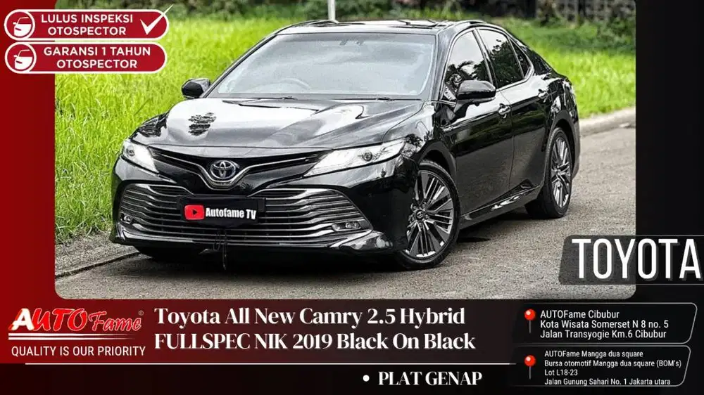 Toyota All New Camry 2.5 Hybrid FULLSPEC NIK 2019 Black On Black