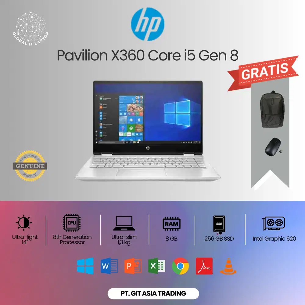 HP PAVILION X360 CORE i5 GEN 8
