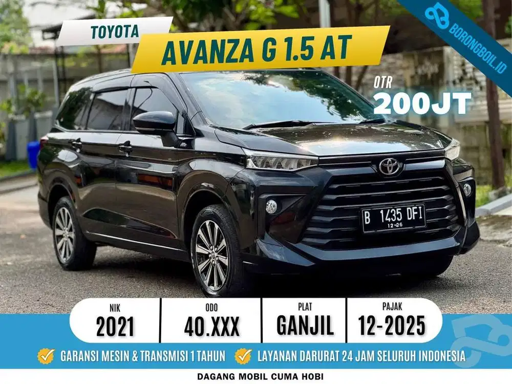 TDP 10JT TOYOTA AVANZA G 1.5 AT 2021 FACELIFT