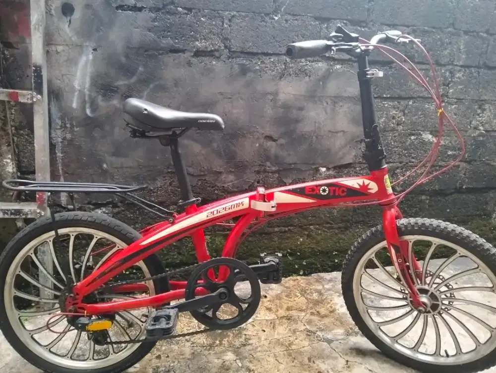 Sepeda lipat UK 20 exotic velk sudah Racing makin gagah harga murah
