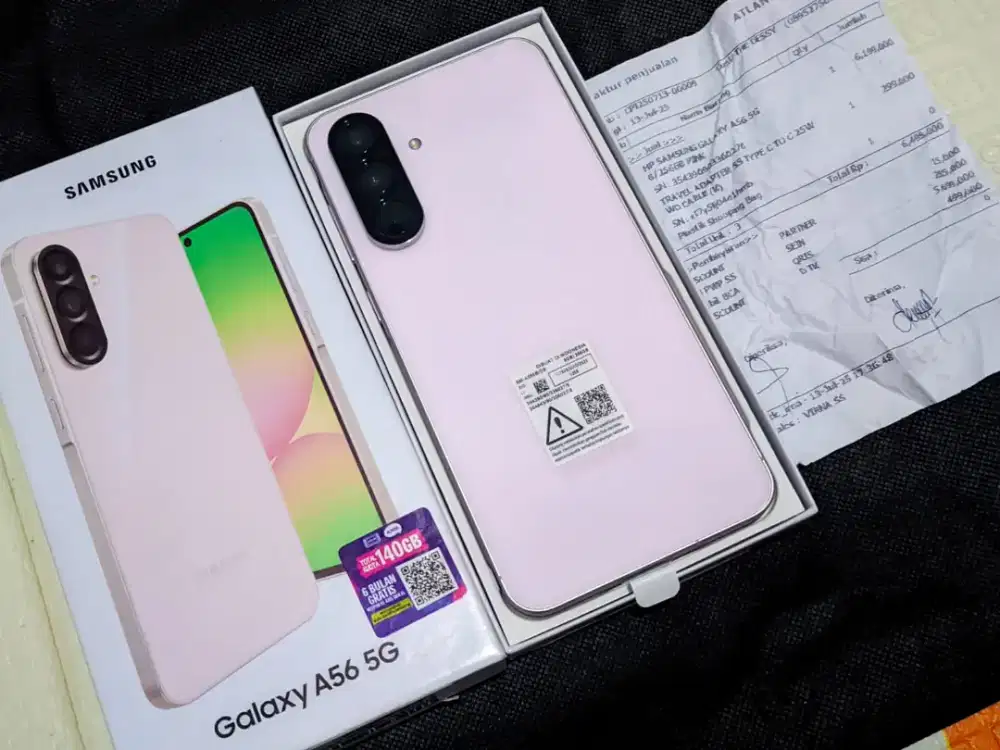 samsung a56 5G 8/256GB fullori mulpis garansi baru 2 bulan bon ada