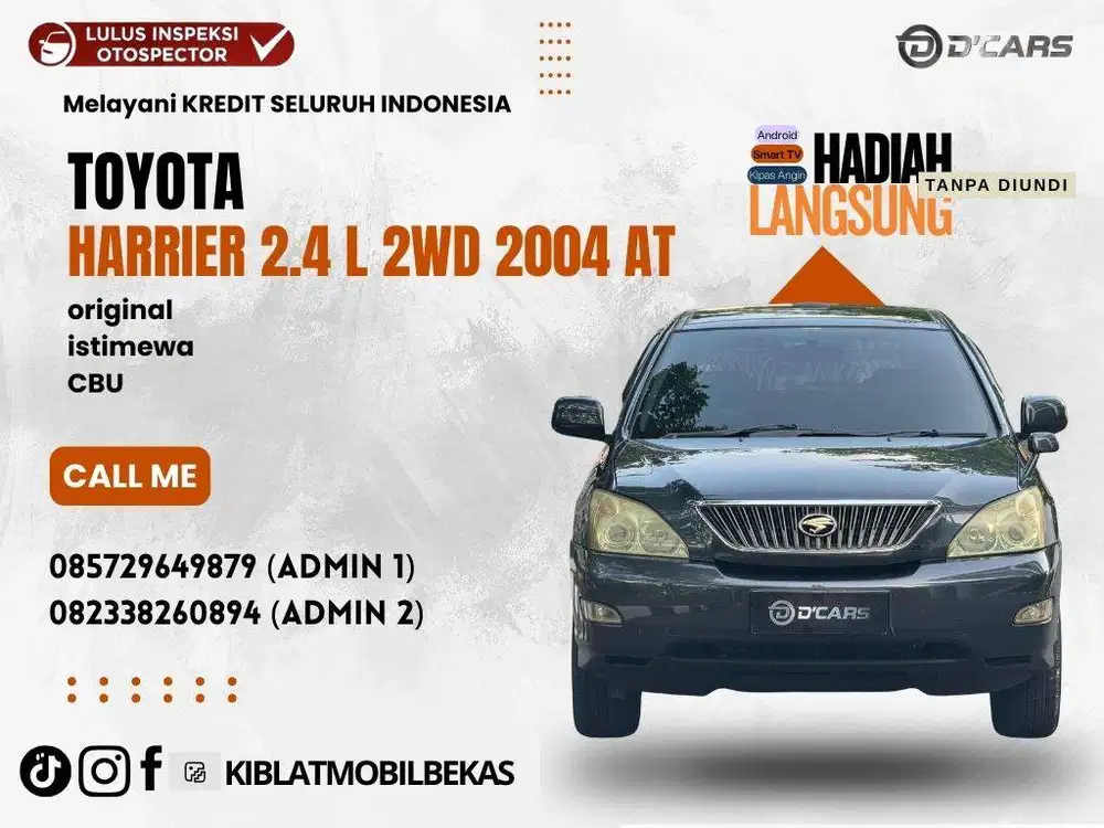 TOYOTA HARRIER 2.4 G 2004 MATIC CBU ORIGINAL ISTIMEWA