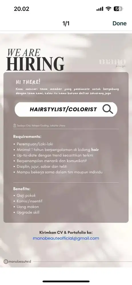Lowongan pekerjaan hairstyles atau therapist