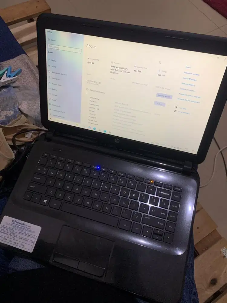 HP 14 RAM 8 SSD 255 edisi ganti laptop
