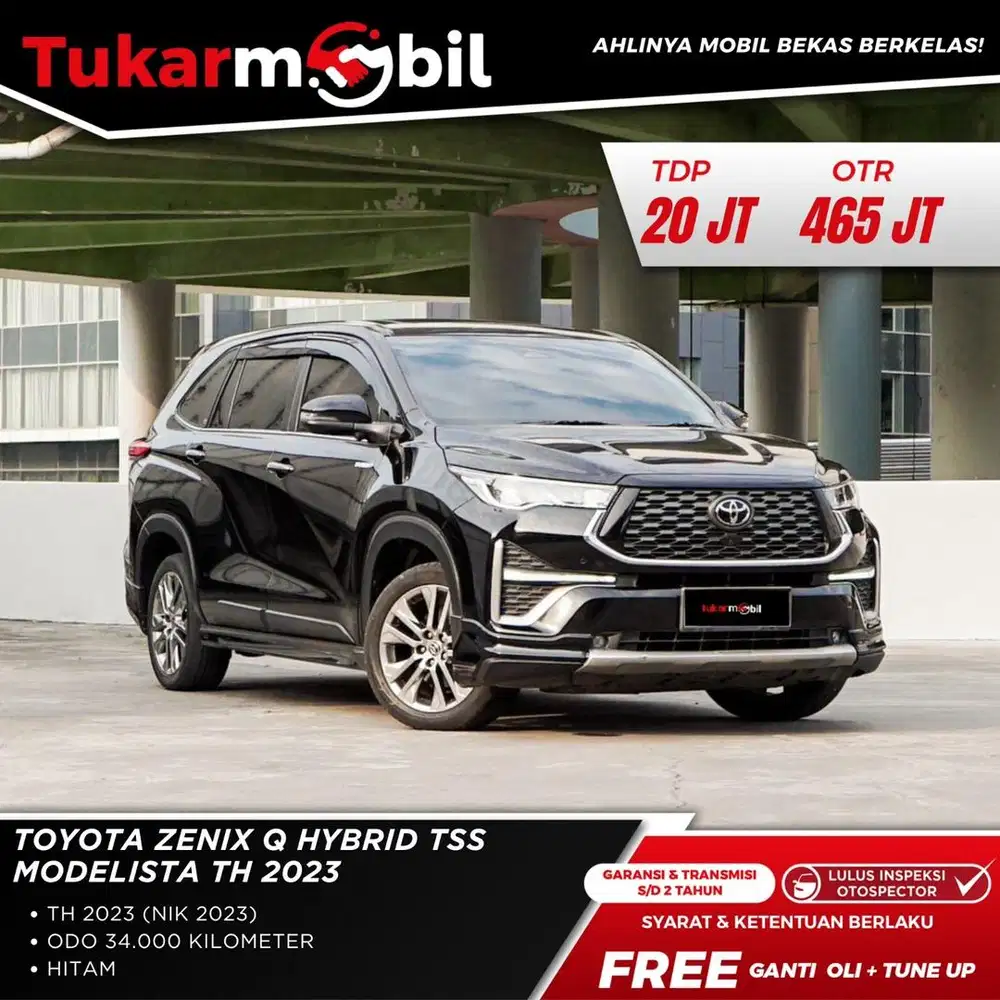 [BERGARANSI] TOYOTA INNOVA ZENIX Q HYBRID TSS MODELISTA TAHUN 2023