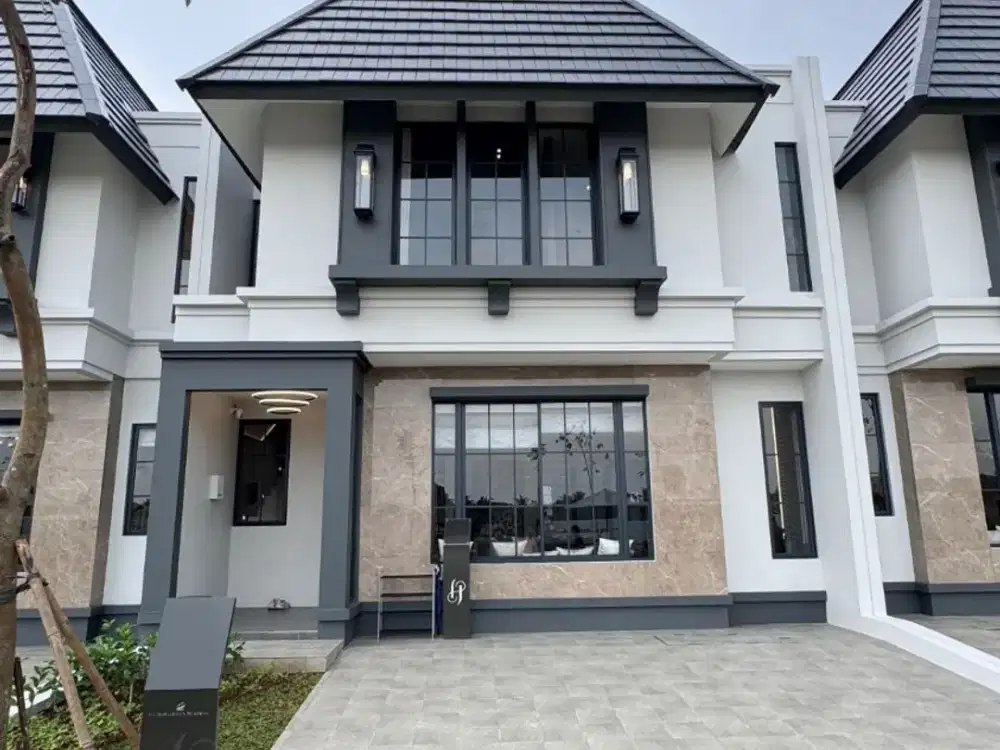 Terbaru Rumah Cluster Hortis Berkonsep Facade French Tropical Resort