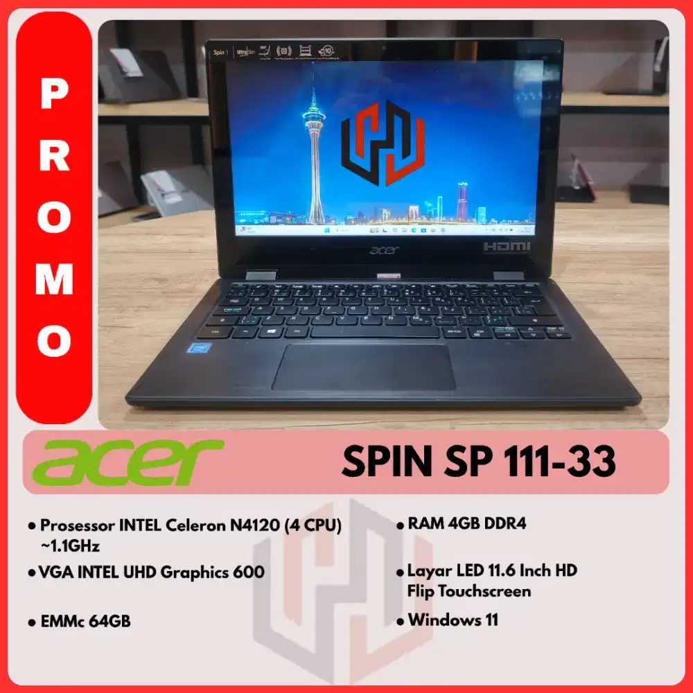 ACER SPIN SP 111-33 FLIP TOUCHSCREEN NORMAL