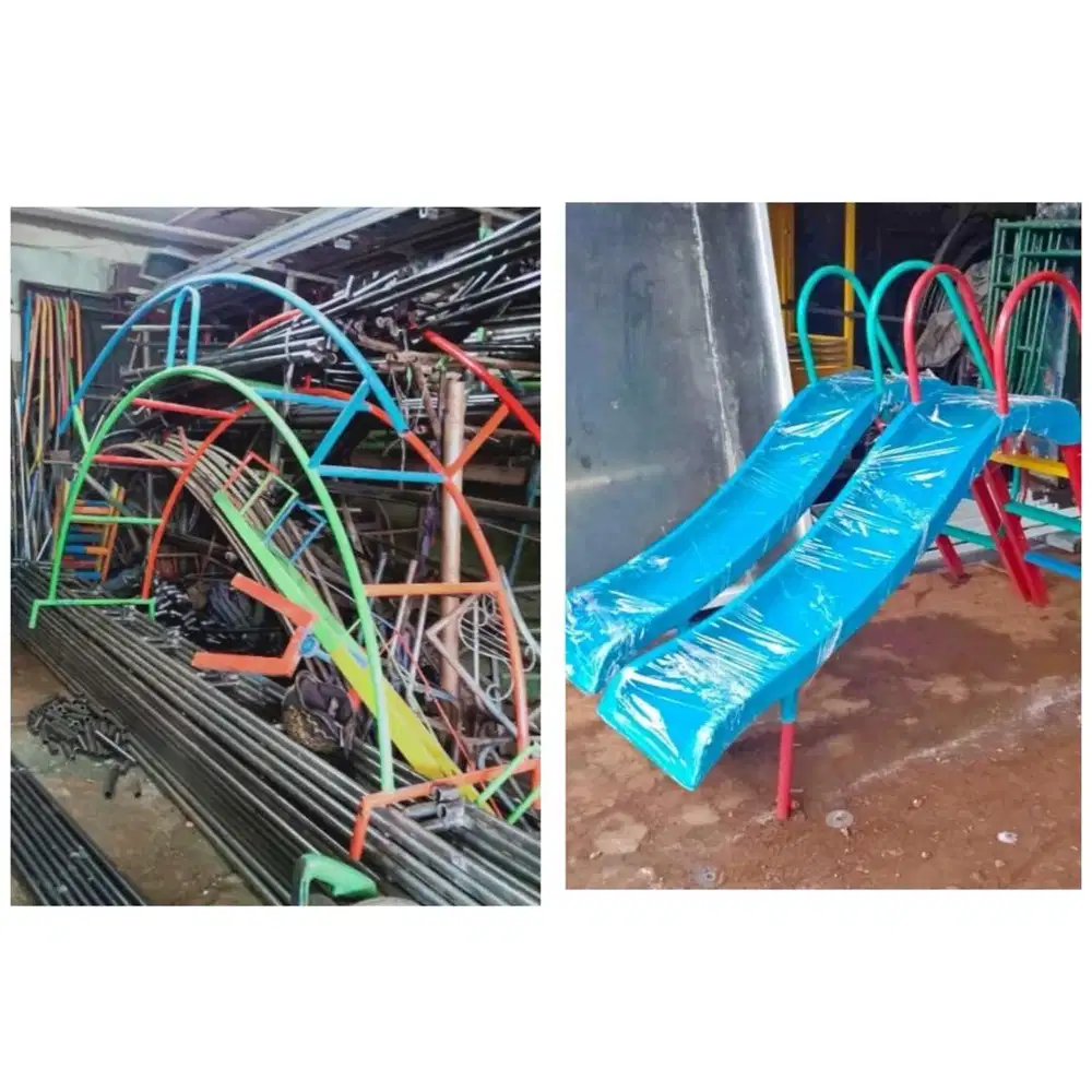 Perosotan, ayunan. Jungkat jungkit, playground, mainan anak TK