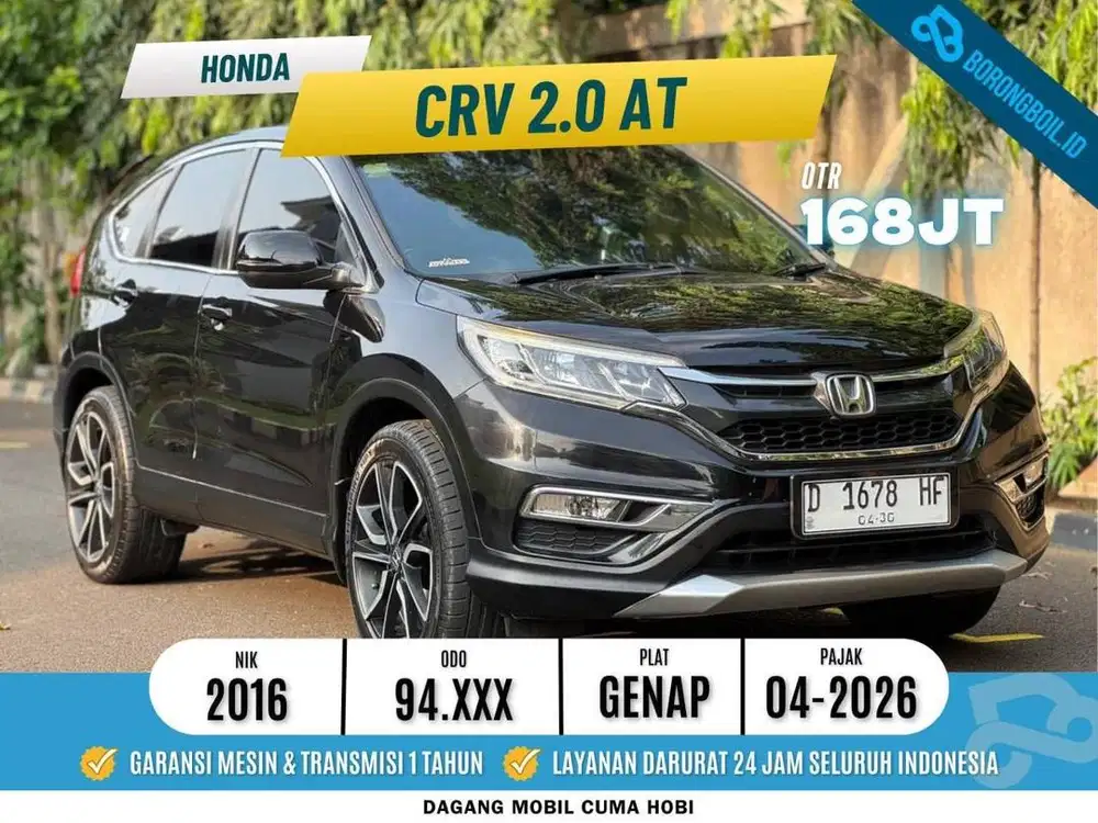 TERMURAH!!CRV 2.0 AT 2016 LOW KM SIAP PAKAI