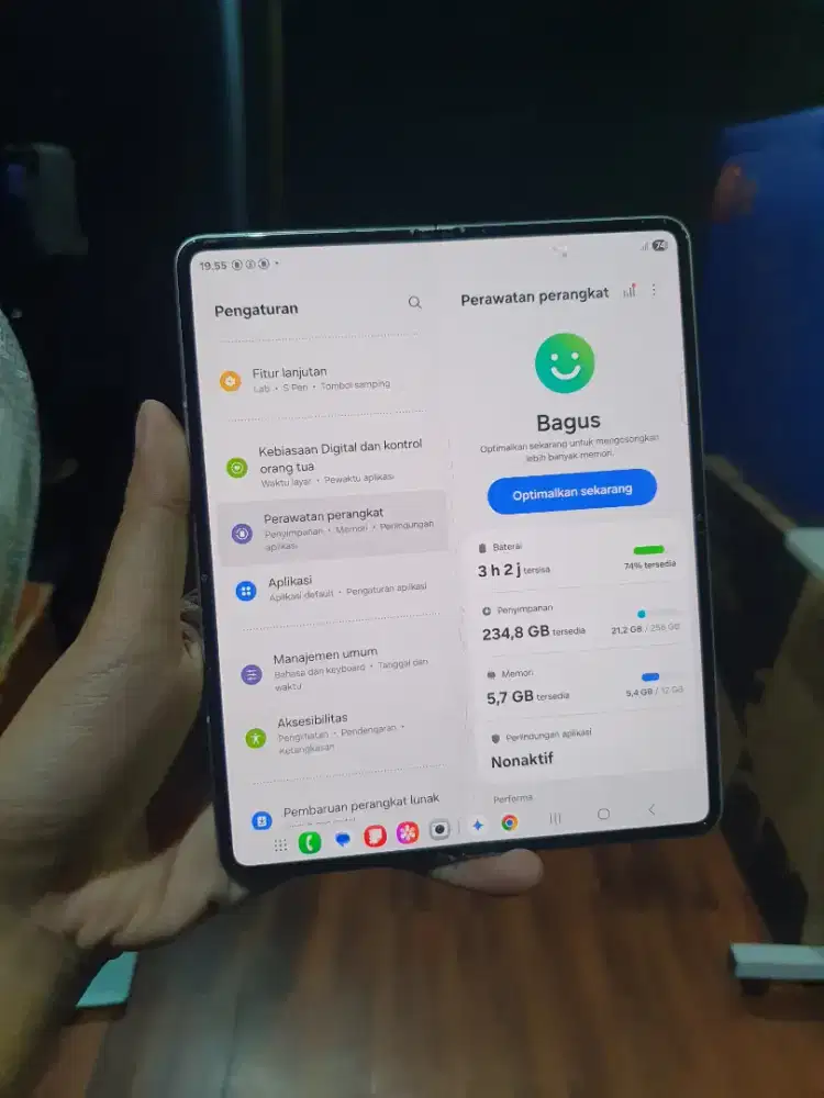 Samsung Galaxy Z Fold 3 5G 12/256 Lengkap Sein