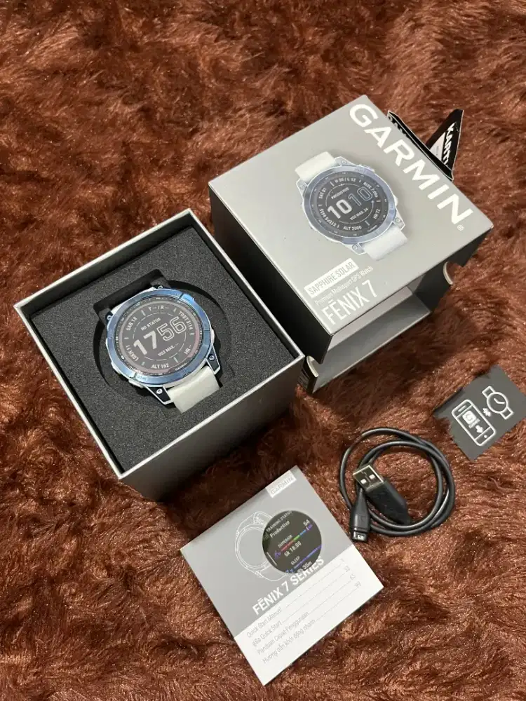 Garmin Fenix 7 Sapphire Solar Like New Fullset Original