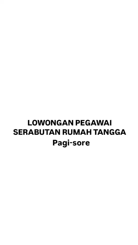 Lowongan karyawati serabutan