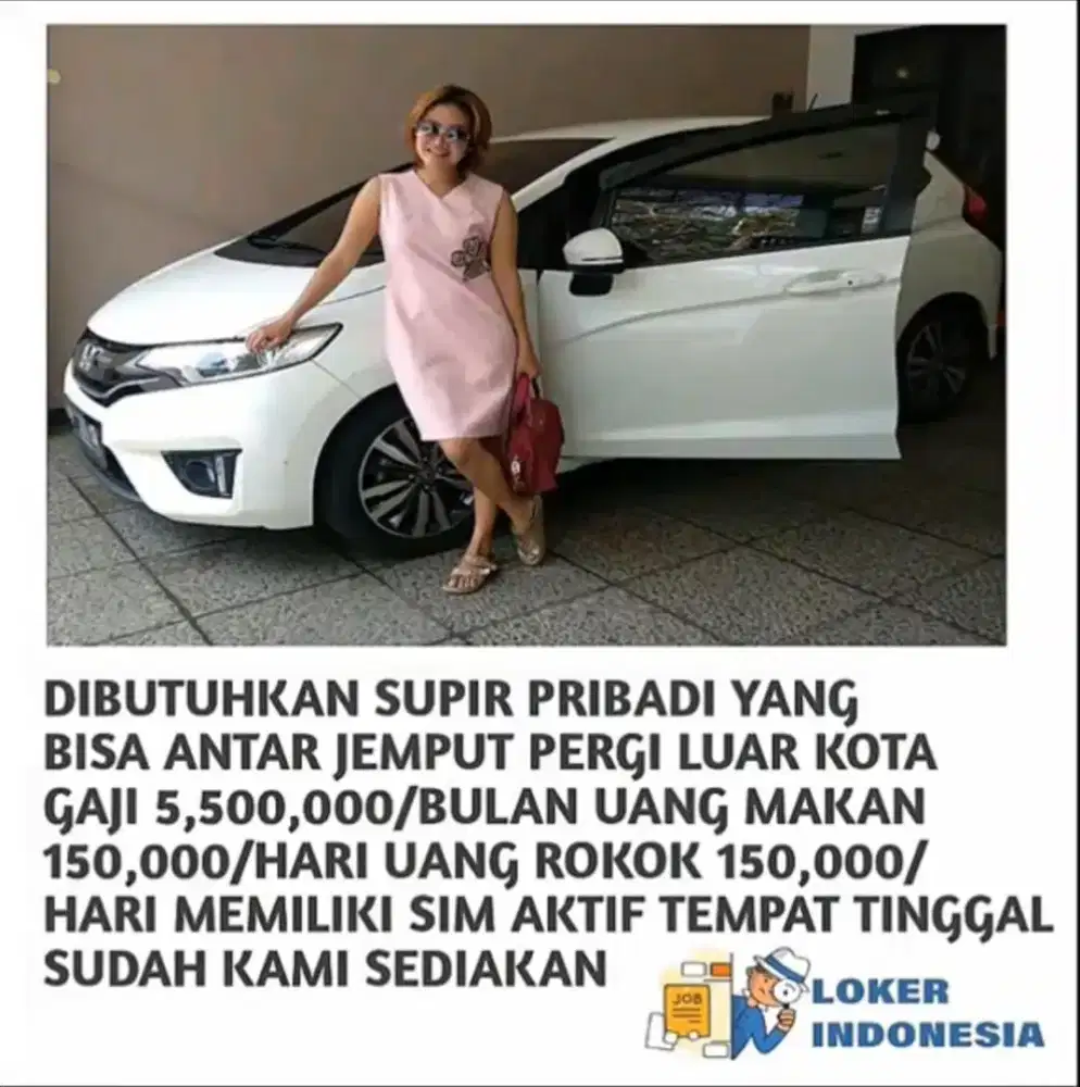 LOWONGAN KERJA SUPIR PRIBADI 2025