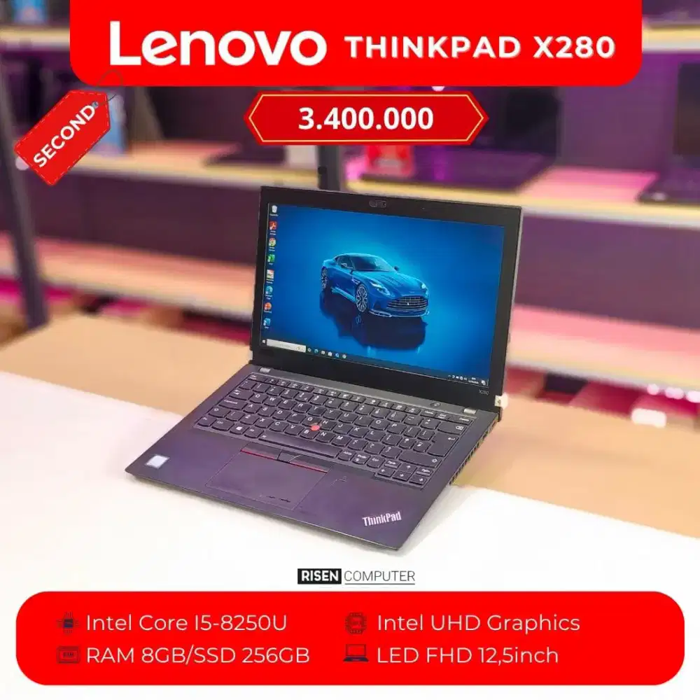 LENOVO THINKPAD X280 Core I5-8250U FHD 12.5inch RAM 8GB SSD 256GB