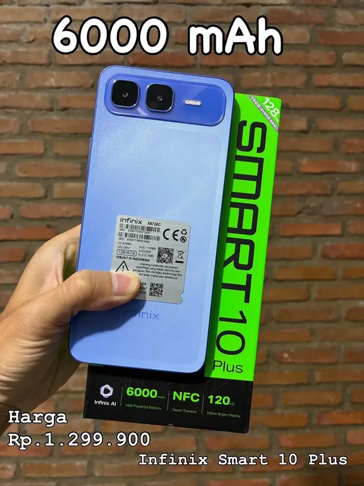 Infinix Smart 10 Plus 8/128Gb Mulus Sempurna Garansi 2026 NFC Gaming