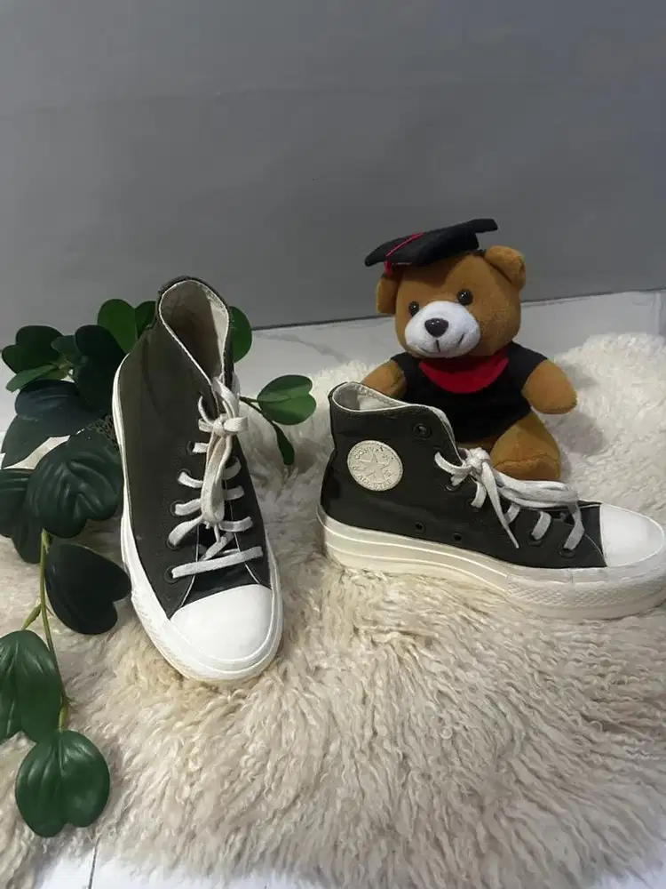 All Star Converse Hijau Army size 35