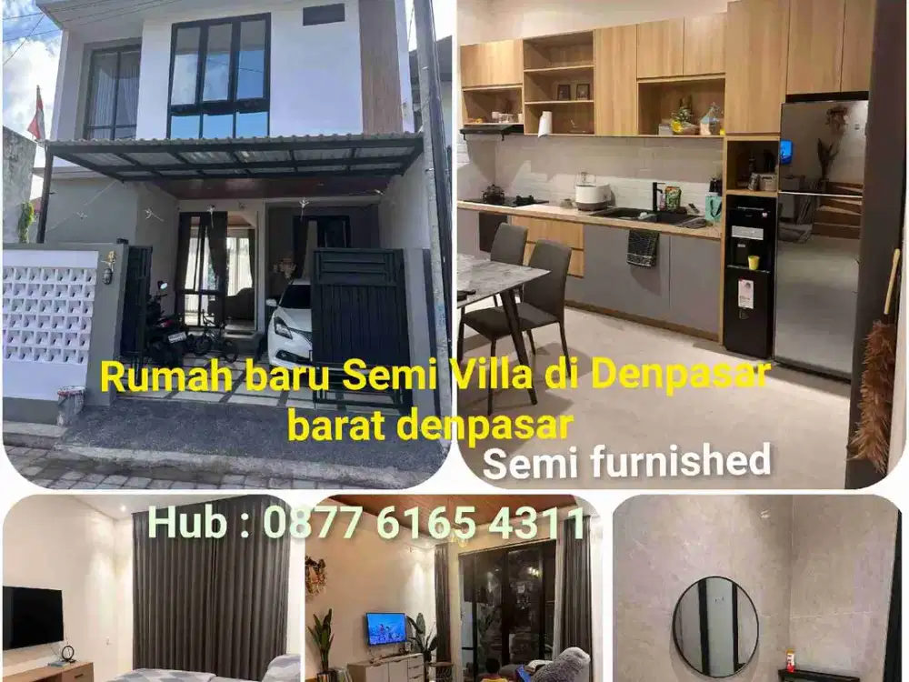 Rumah Baru Semi Villa di denpasar barat