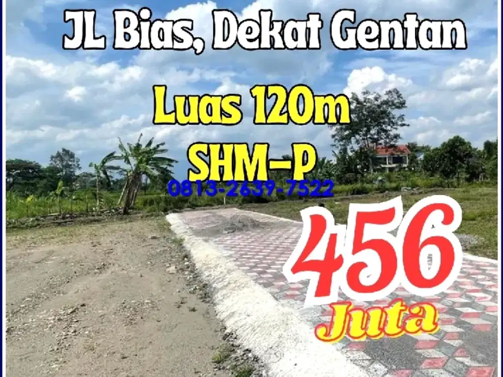 Dijual Tanah Jl Bias Dekat Pasar Rejodani Sleman