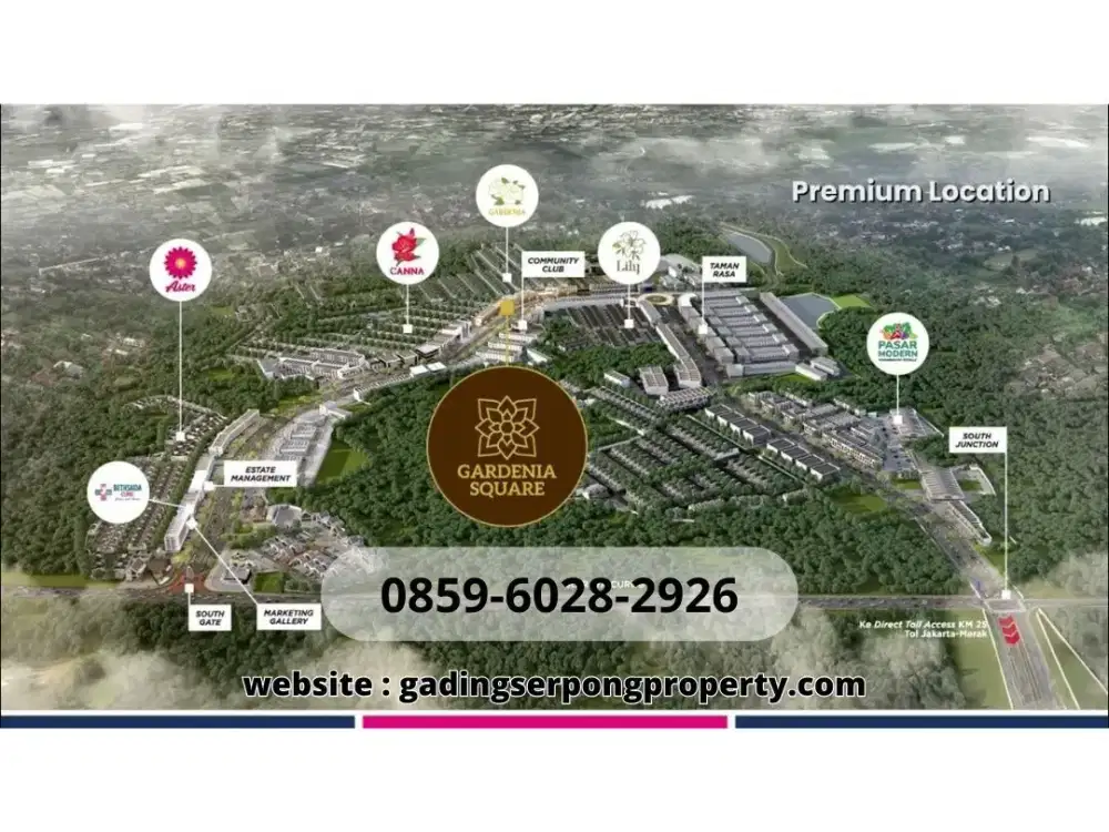 Lokasi Premium diPintu Gerbang Kota Mandiri INVESTASI CERDAS! Gardenia