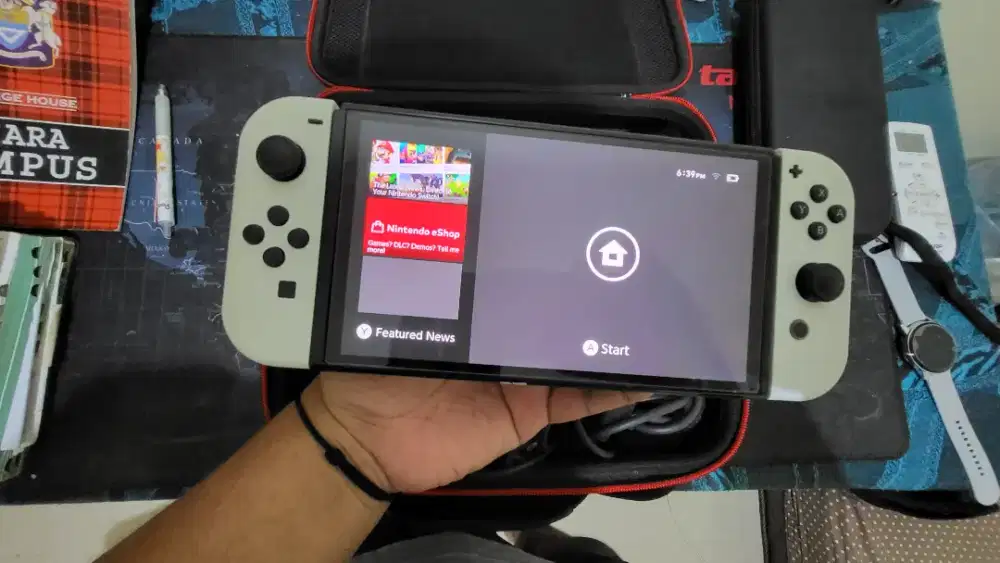 Jual Cepat Nitendo Switch Oled Paket lengkap + 3 Kaset +Bonus banyak