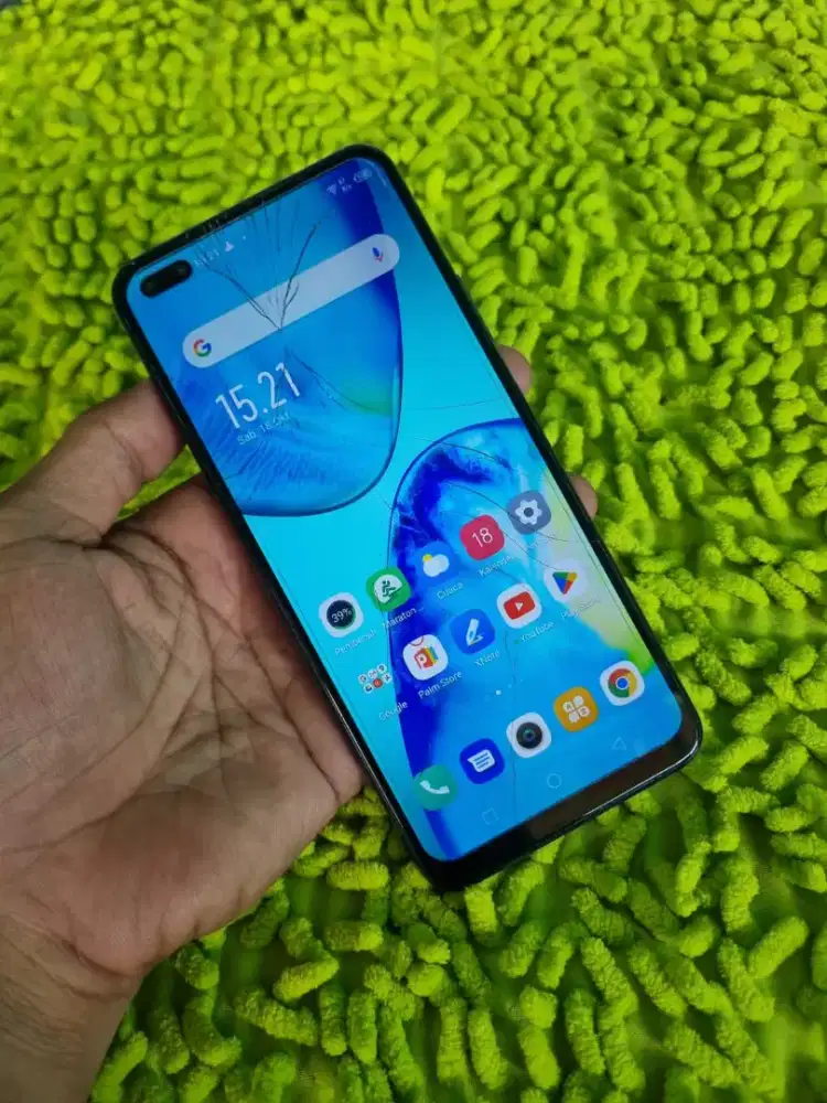 Infinix note 8 6/64 minus kaca layar retak halus sentuh normal hp only