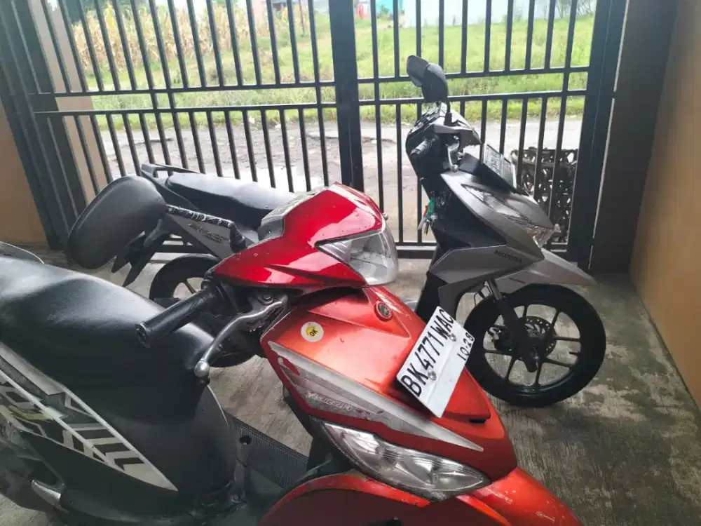 Mio J 2013 merah baru ganti batrai stater lancar