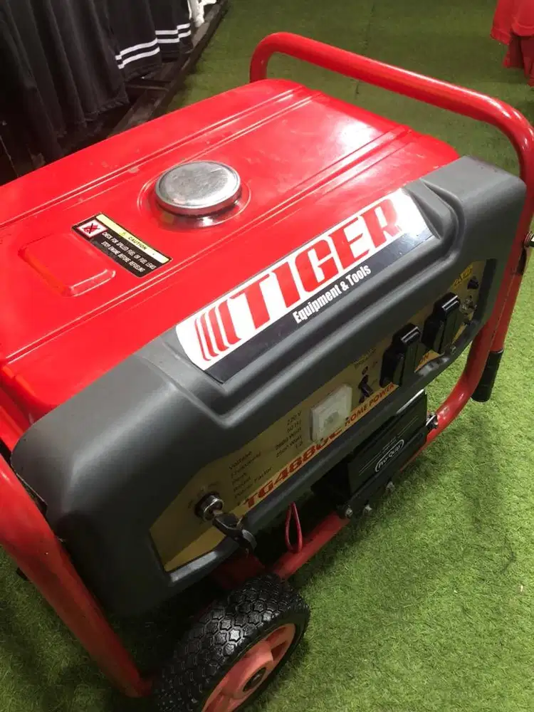 Jenset genset bensin tiger 4880 siap pakai 8 jam nonstop