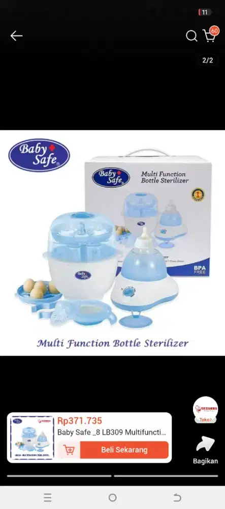 Multi function botol sterilizer