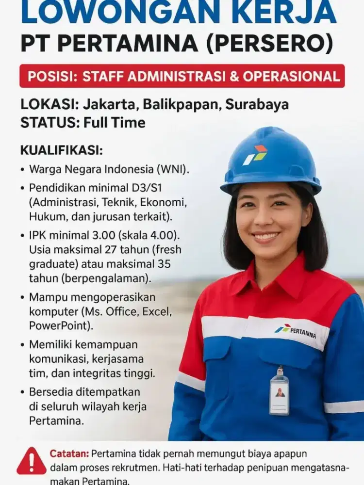 Lowongan pekerjaan pertamina