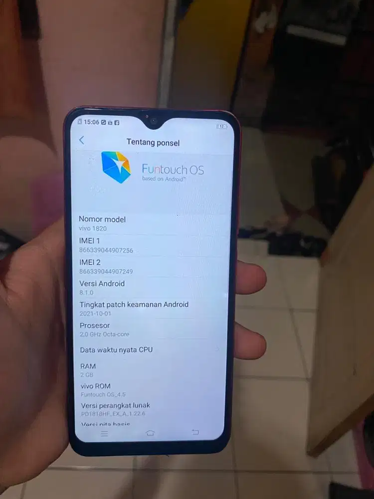 hp vivo y91c second