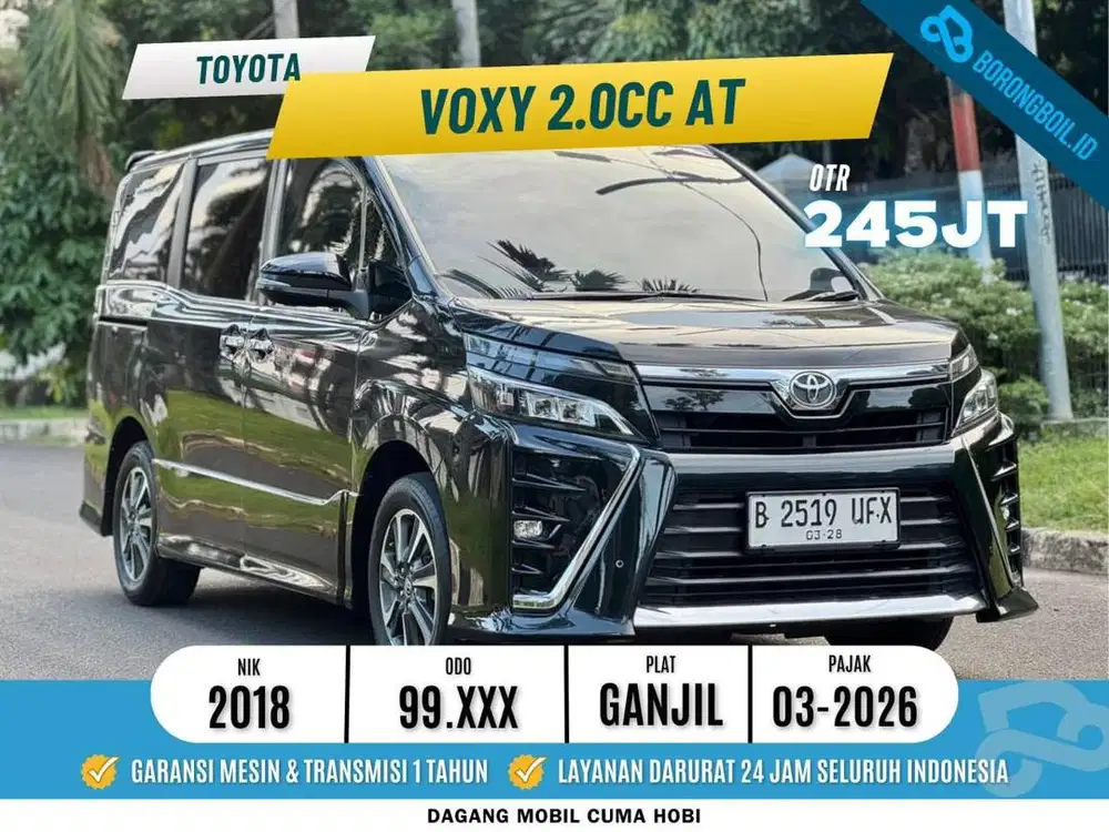 TERMURAH TOYOTA VOXY 2.0 AT 2018 HITAM SIAP PAKAI